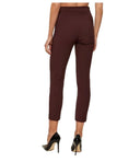 Pantaloni ELISABETTA FRANCHI, double layer stretch crêpe fabric with embroidered logo, Maro