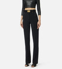 Pantaloni ELISABETTA FRANCHI, Trousers in technical bi-elastic fabric with belt
