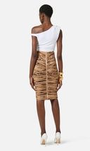 Top ELISABETTA FRANCHI, Bodysuit in jersey fabric with jewel shoulder detail