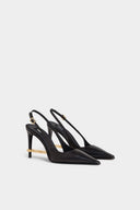 Pantofi DSQUARED2, Metal Bar Slingback, Negru