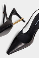 Pantofi DSQUARED2, Metal Bar Slingback, Negru