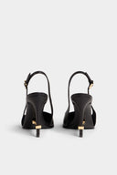 Pantofi DSQUARED2, Metal Bar Slingback, Negru