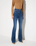 Jeans ELISABETTA FRANCHI, Boot-cut jeans with belt