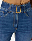 Jeans ELISABETTA FRANCHI, Boot-cut jeans with belt