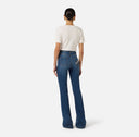 Jeans ELISABETTA FRANCHI, Boot-cut jeans with zip, Bleumarin
