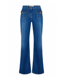Jeans ELISABETTA FRANCHI, Bell-bottom jeans with small pockets