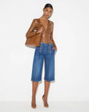 Jeans ELISABETTA FRANCHI, Denim bermuda shorts with row of buttons