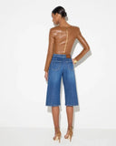 Jeans ELISABETTA FRANCHI, Denim bermuda shorts with row of buttons