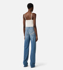Jeans ELISABETTA FRANCHI, Palazzo jeans with logo detail