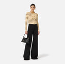 Blugi Elisabetta Franchi, Palazzo jeans, Negru