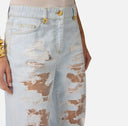 Jeans ELISABETTA FRANCHI, Palazzo jeans with organza details