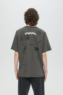 Tricou DOMREBEL, Play Sketch Tee - Faded Black