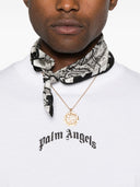 Tricou PALM ANGELS, Curved Front Logo, White