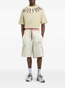 Tricou PALM ANGELS, logo oversized T-shirt, Beige