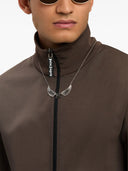 Hanorac PALM ANGELS, Contrast Band Track, Zip, Dark Brown