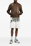 Pantaloni scurti PALM ANGELS, Big Waist Logo Sweatshorts, Alb