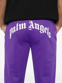 PANTALONI PALM ANGELS, Curved-logo track pants, Purple
