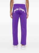 PANTALONI PALM ANGELS, Curved-logo track pants, Purple