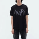 TRICOU AMIRI, Staggered Logo Tee, Black