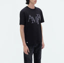 TRICOU AMIRI, Staggered Logo Tee, Black