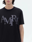 TRICOU AMIRI, Staggered Logo Tee, Black