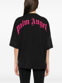 Tricou PALM ANGELS, Pink Frontal Neck Logo