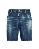 Pantaloni scurti DSQUARED2, NAVY BLUE Denim shorts