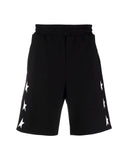 Pantaloni scurti Golden Goose, Cotton, White Stars, Black