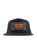 Sapca JOHN HATTER, I WILL MAKE YOU RICH - FLAT BRIM