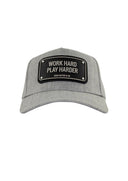 Sapca JOHN HATTER, WORK HARD GREY - BASEBALL