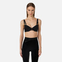 Sutien ELISABETTA FRANCHI, Jersey and tulle, Black