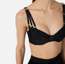 Sutien ELISABETTA FRANCHI, Jersey and tulle, Black