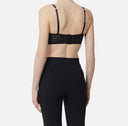 Sutien ELISABETTA FRANCHI, Bra in lightweight crêpe and satin fabric, Negru