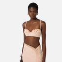 Sutien ELISABETTA FRANCHI, Bra in lightweight crêpe and satin fabric, Rose