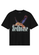 Tricou Redhouse, Flying Tiger Print, Black, Regular Fit