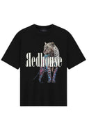 Tricou Redhouse, Flying Tiger Print, Black, Regular Fit