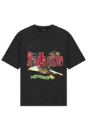 Tricou Redhouse, Eagle Atelier 307 Print, Black, Regular Fit