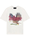 Tricou Redhouse, Eagle Atelier 307 Print, White, Regular Fit