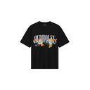 Tricou Redhouse, Floral Print, Black, Regular Fit