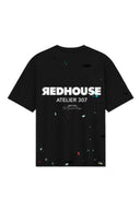 Tricou REDHOUSE,ATELIER II BLACK TEE, Oversized Fit
