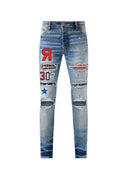 Jeans REDHOUSE, Print Patch, Blue