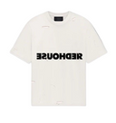 Tricou REDHOUSE, Inverted Ripped White Tee, Regular Fit