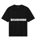Tricou REDHOUSE, Inverted ripped Black Tee, Regular Fit