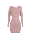 Rochie ELISABETTA FRANCHI ,Mini dress in knit fabric with jewel details