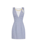 Rochie ELISABETTA FRANCHI, Mini dress with jewel scarf