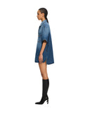 Rochie OFF WHITE, Royal Patch Denim Dress, Blue