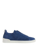 Sneakers Zegna, Low Top ,Triple Stitch,Albastru