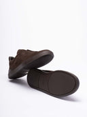 Sneakers Zegna, Low Top, Triple Stitch, Full Dark Brown
