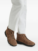 Sneakers Zegna, Triple Stitch Vetta, Leather, Brown