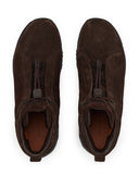 Sneakers Zegna, Triple Stitch Vetta, Leather, Dark Brown
